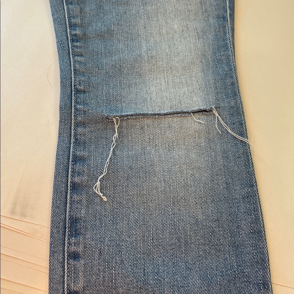 NWT Mother The Looker Step Ankle Fray Jeans – Wash: Despite Differences Size 25 - Picture 5 of 11